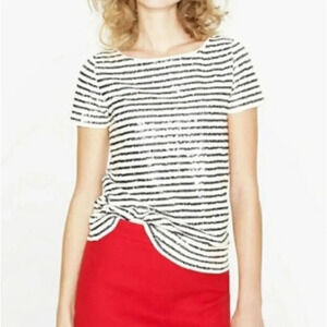 •J Crew• Boxy Sequin Top, NWT, Magenta/Navy, Medium